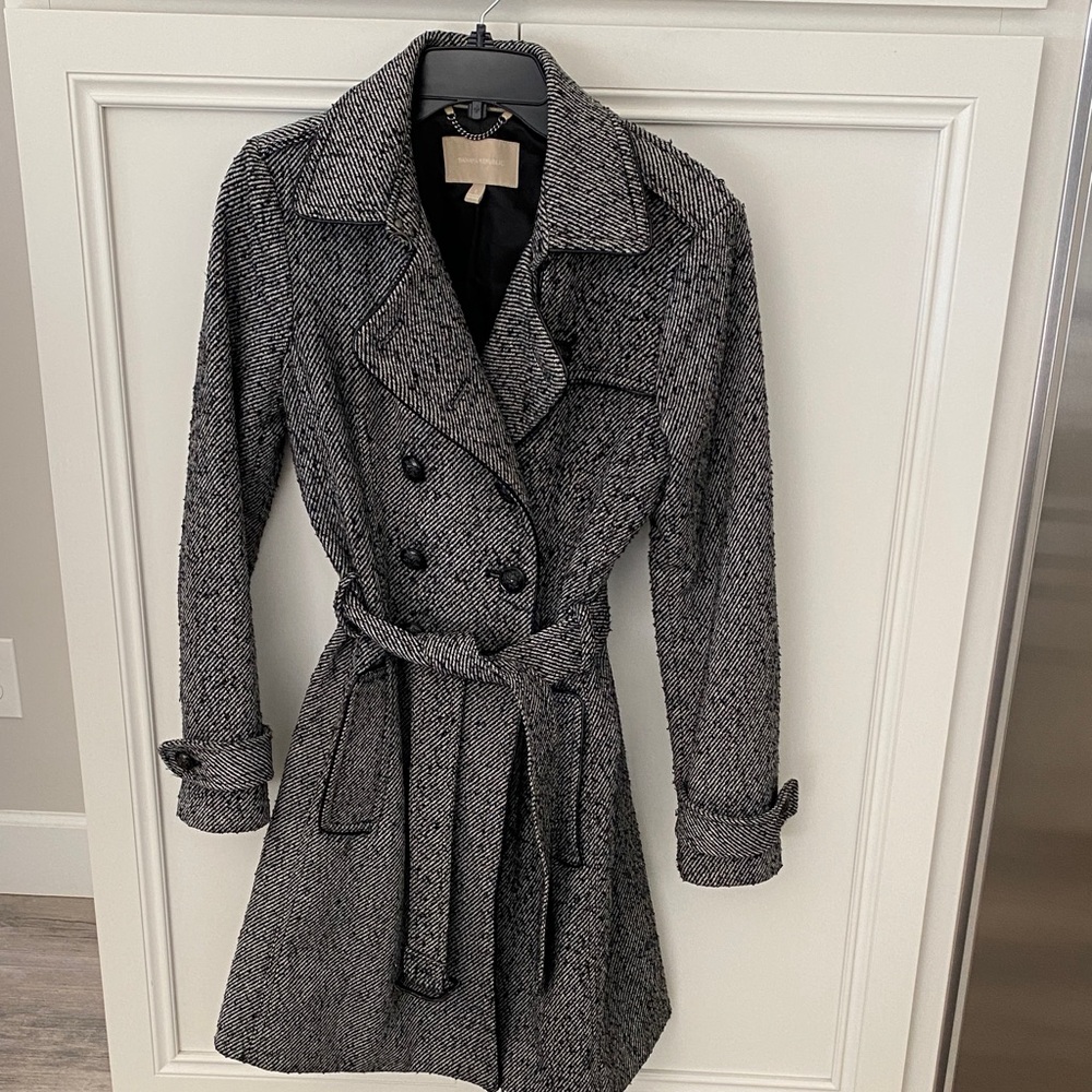 Banana Republic Herringbone Double Breasted Trench Coat size S
